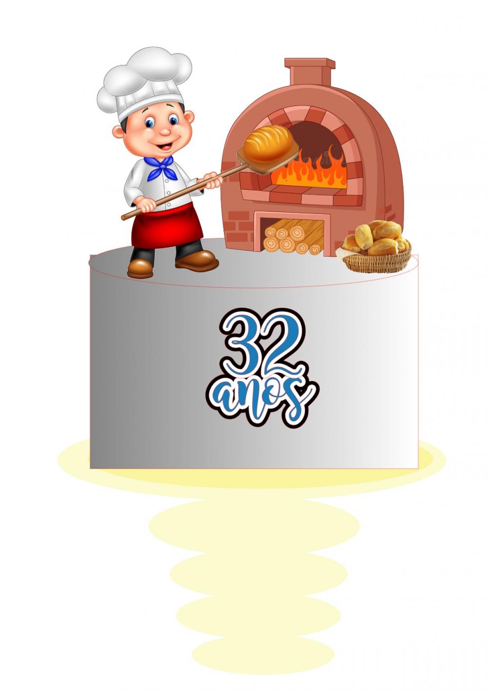 Arquivo de Corte Topo de Bolo  -  Padeiro