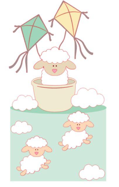 Arquivo de Corte Topo de Bolo  -   Ovelhinha