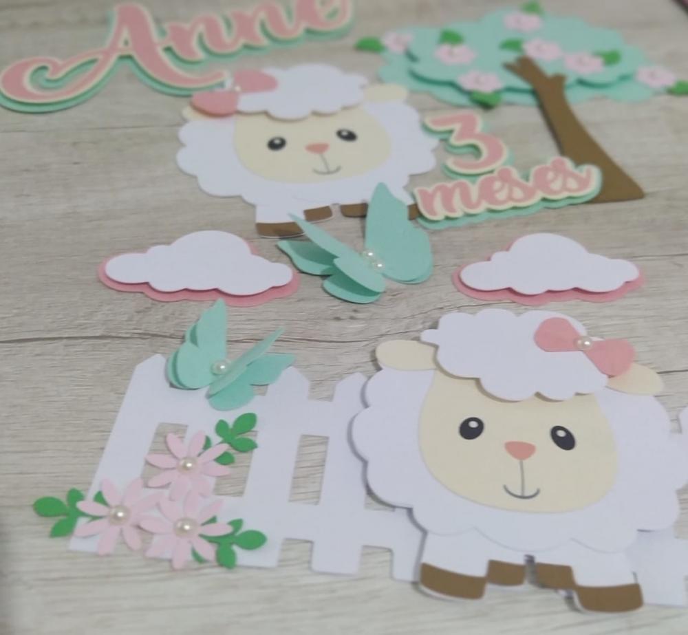 Arquivo de Corte Topo de Bolo  -   Ovelhinha