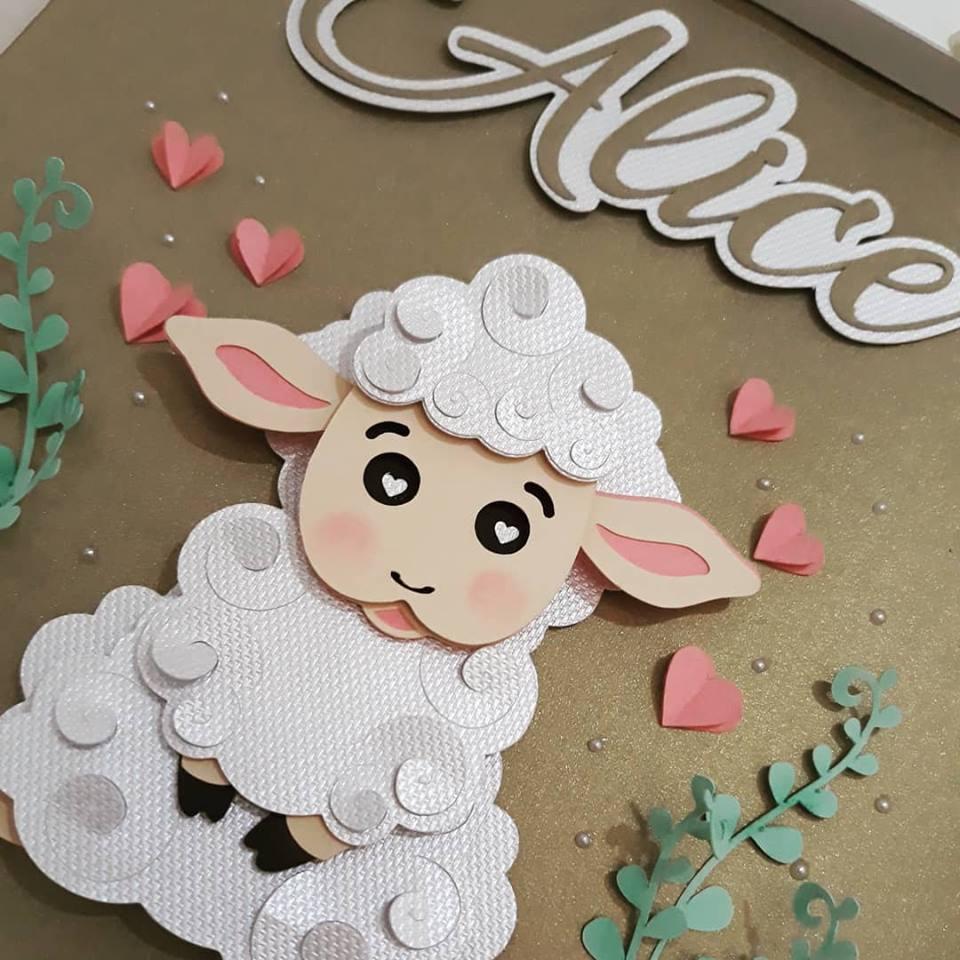 Arquivo de Corte Topo de Bolo  -   Ovelhinha