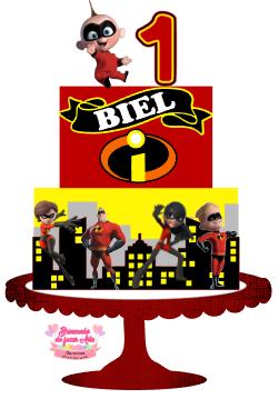 Arquivo de Corte Topo de Bolo  -    Os Incríveis