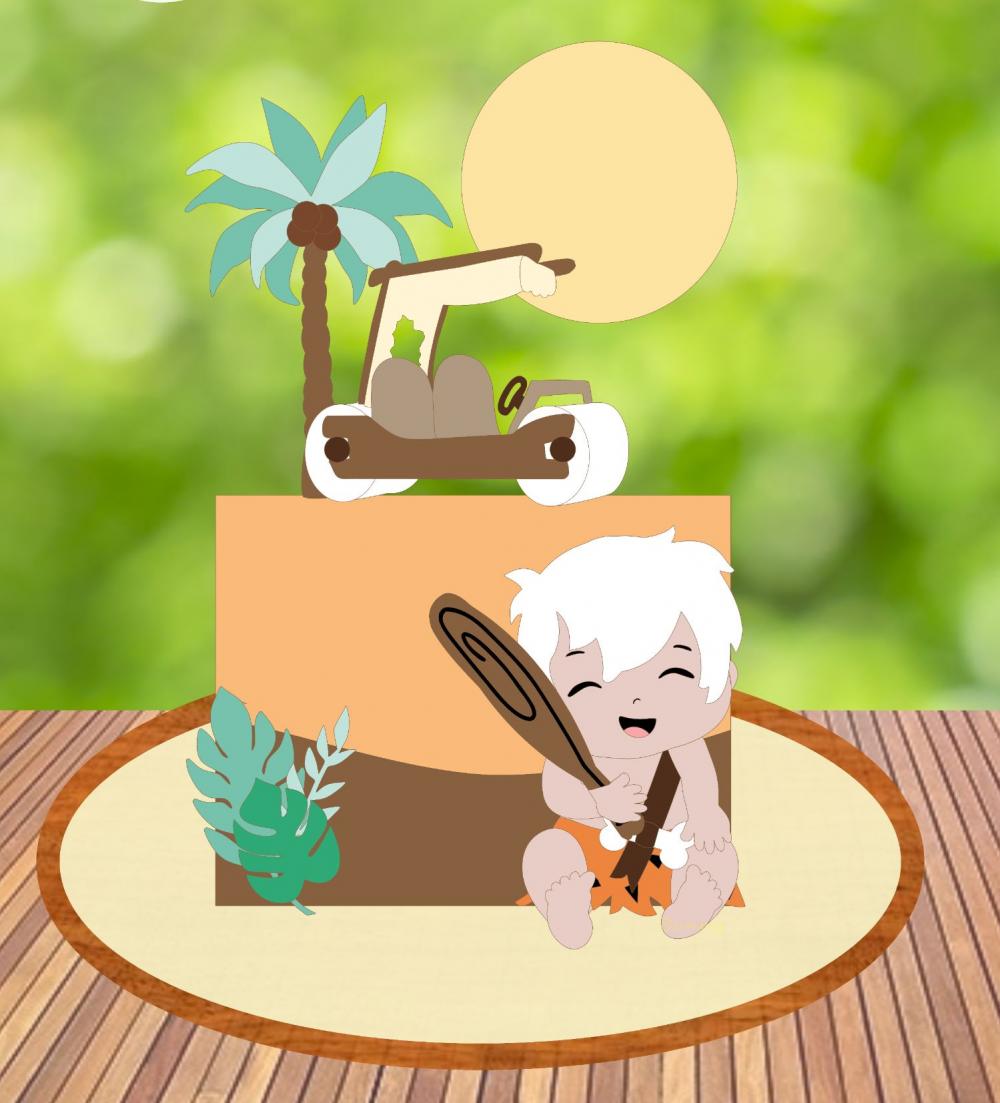 Arquivo de Corte Topo de Bolo  -  Os Flinstones