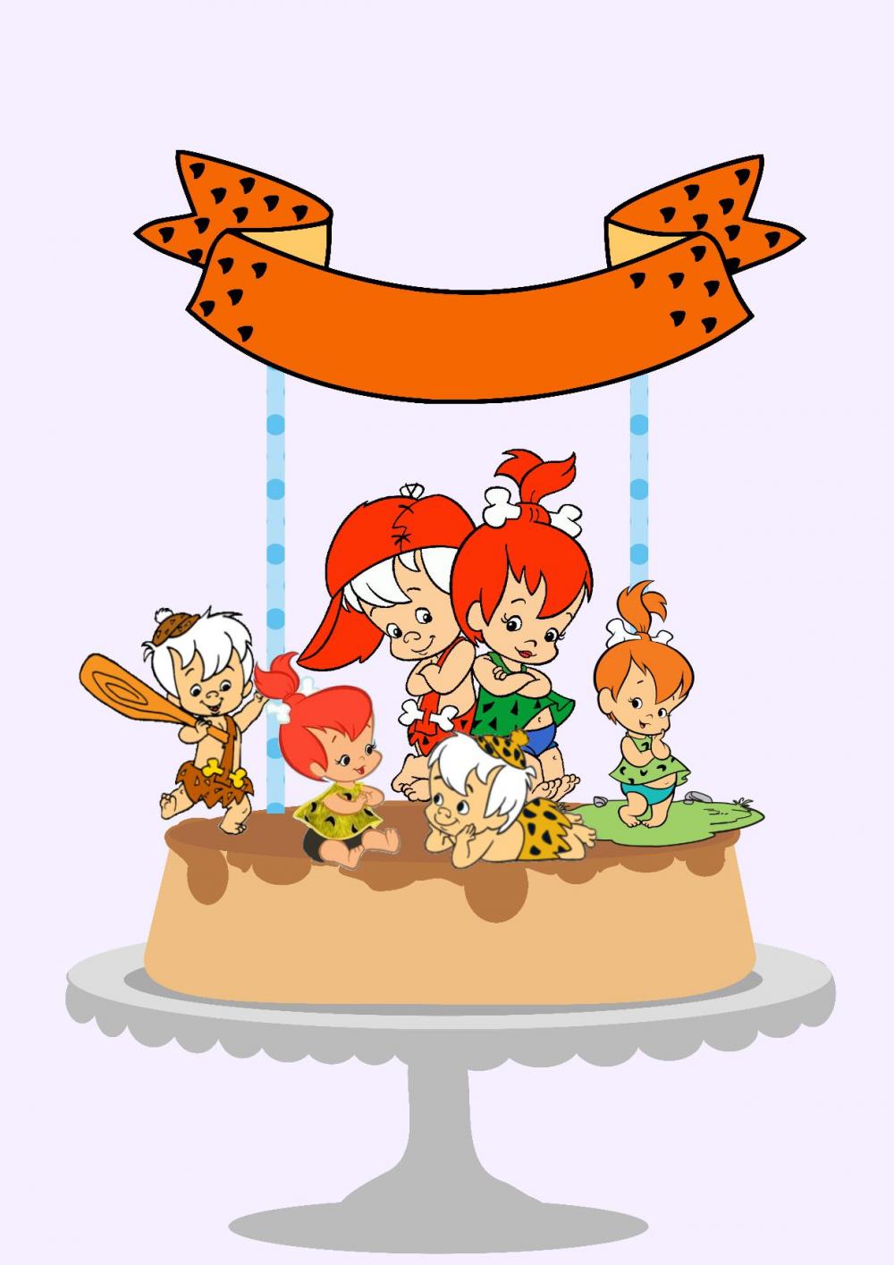 Arquivo de Corte Topo de Bolo  -  Os Flinstones