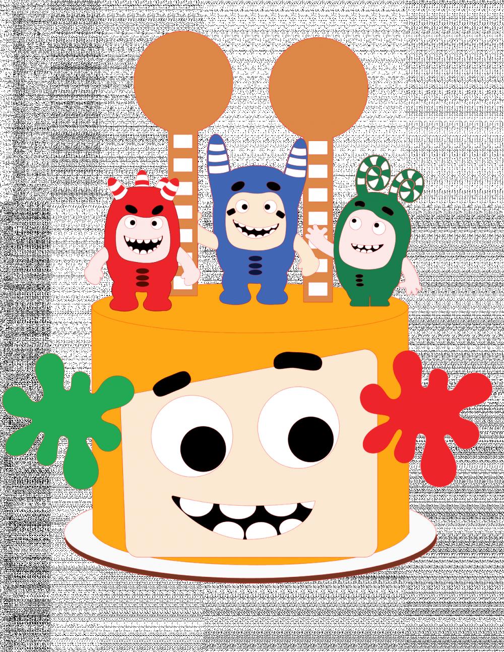 Arquivo de Corte Topo de Bolo  - Oddbods