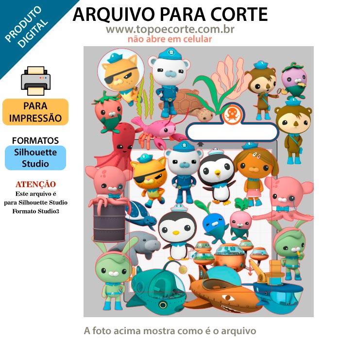 Arquivo de Corte Topo de Bolo  - Octonautas