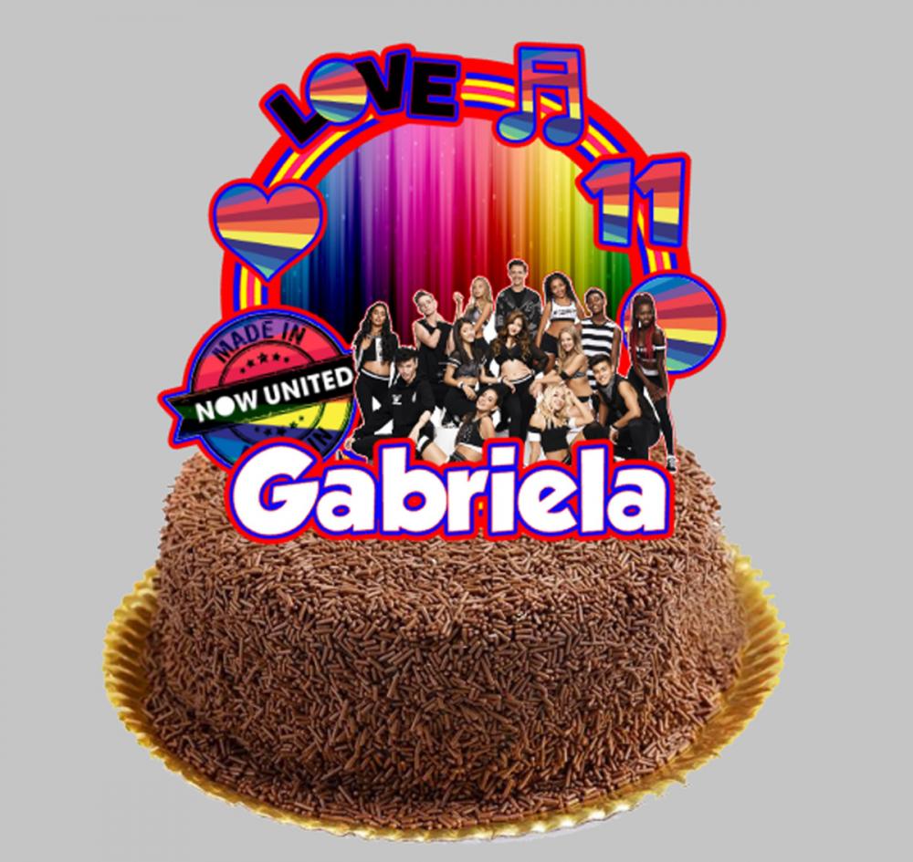Arquivo de Corte Topo de Bolo  - . Now United