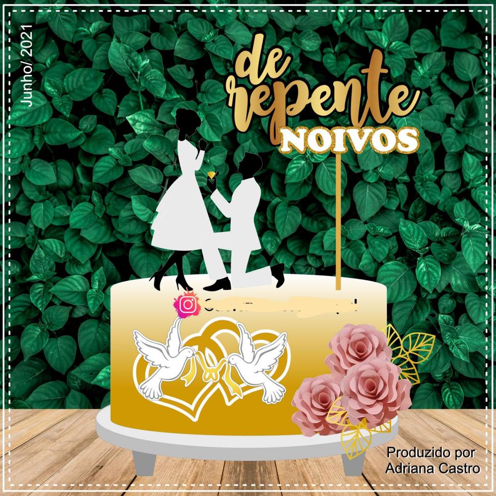 Arquivo de Corte Topo de Bolo  - Noivado