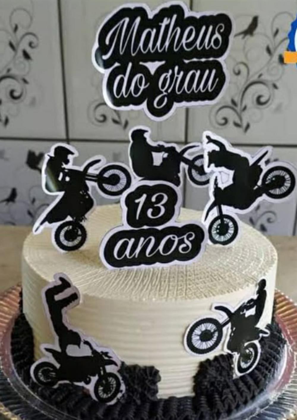 Arquivo de Corte Topo de Bolo  -  Moto