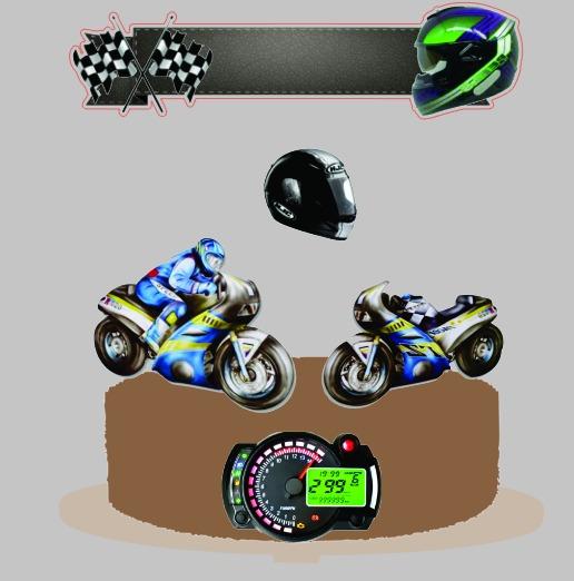 Arquivo de Corte Topo de Bolo  -  Moto