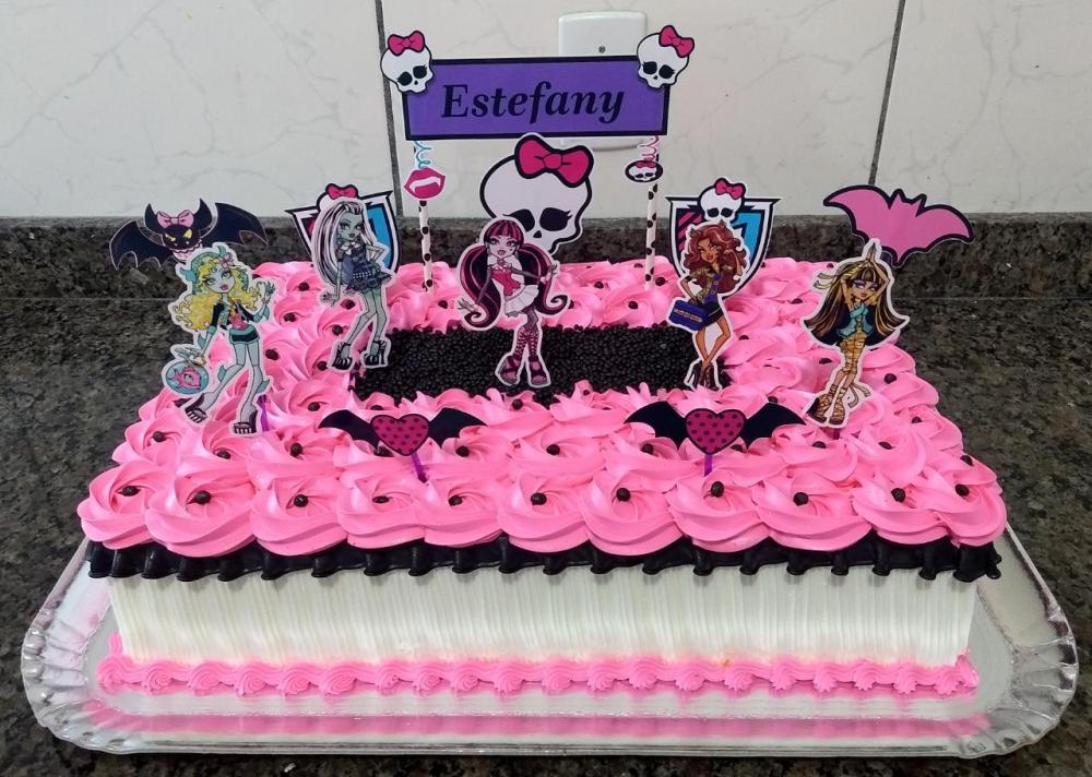 Arquivo de Corte Topo de Bolo  -  Monster High