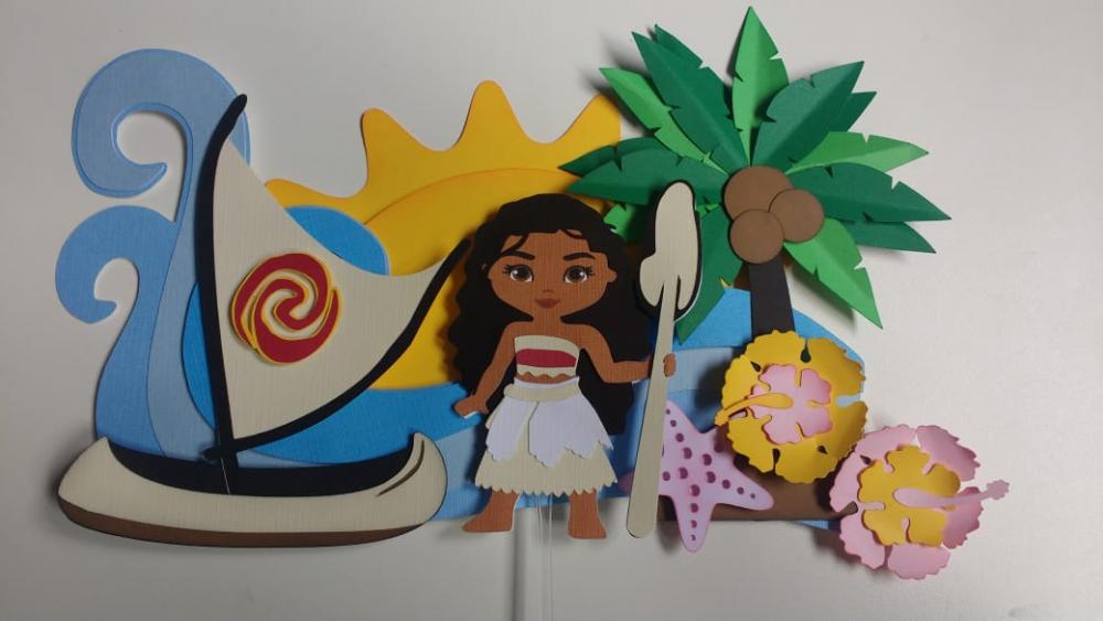 Arquivo de Corte Topo de Bolo  -  Moana