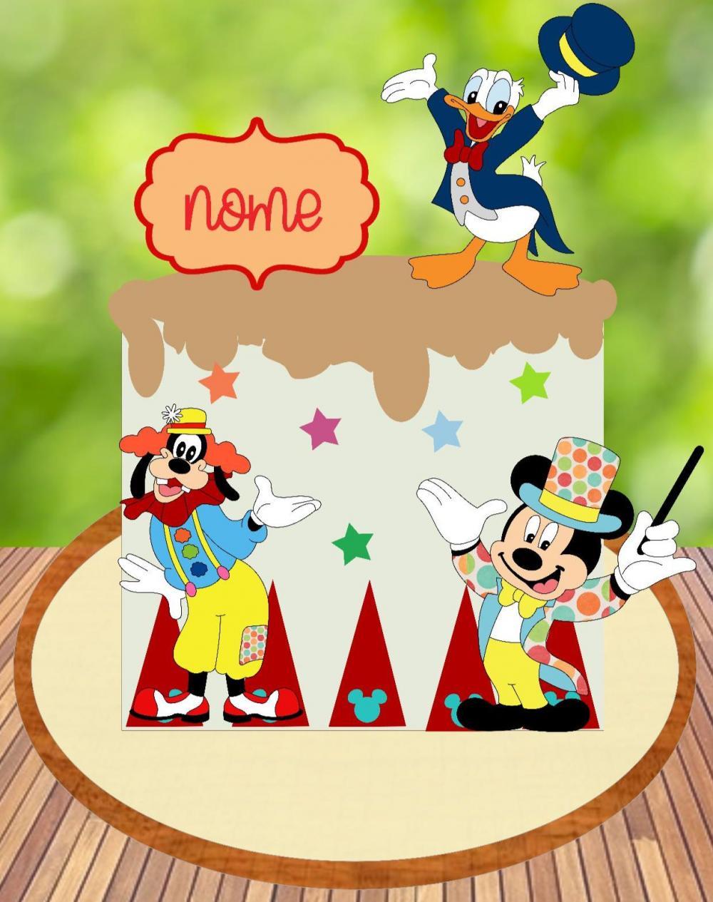 Arquivo de Corte Topo de Bolo  - Mickey e Sua Turma