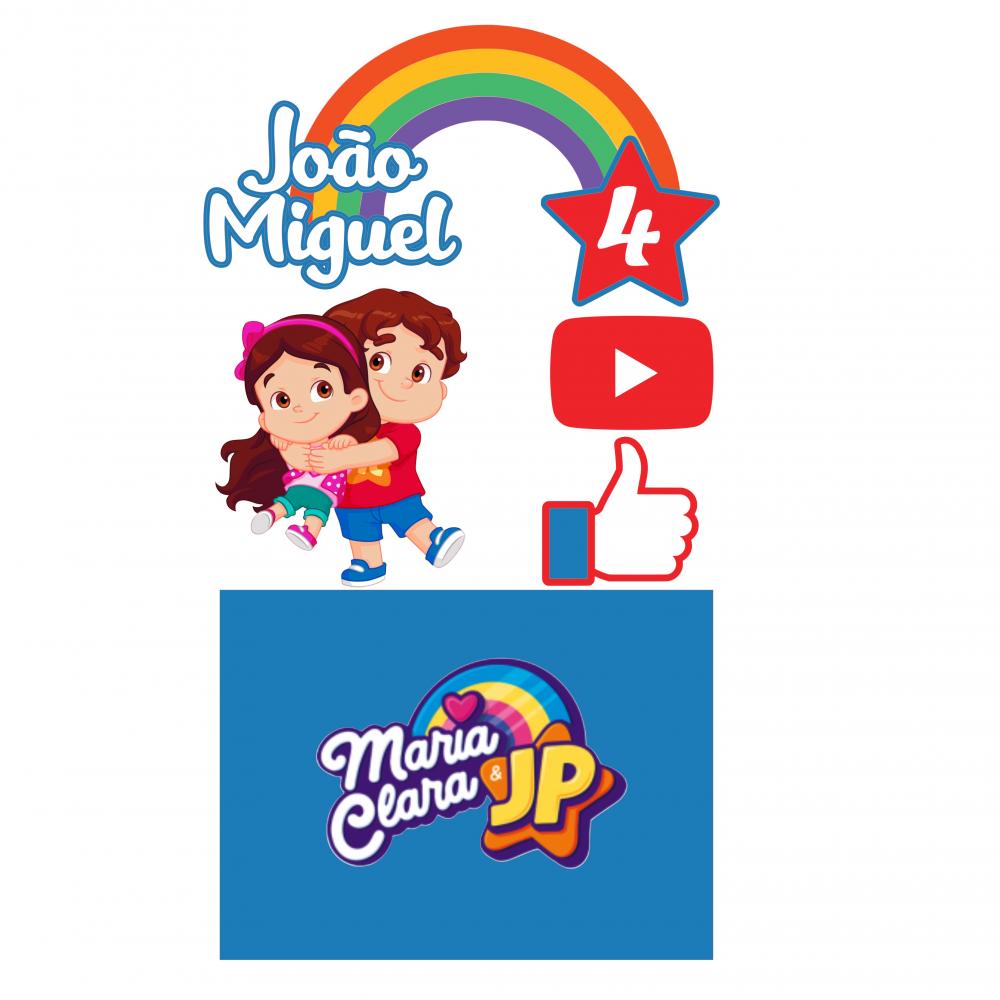 Arquivo de Corte Topo de Bolo  - Maria Clara e JP