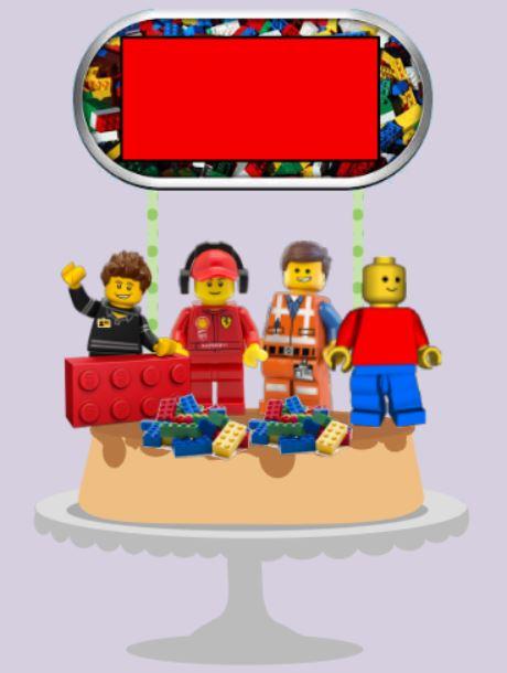 Arquivo de Corte Topo de Bolo  - Lego