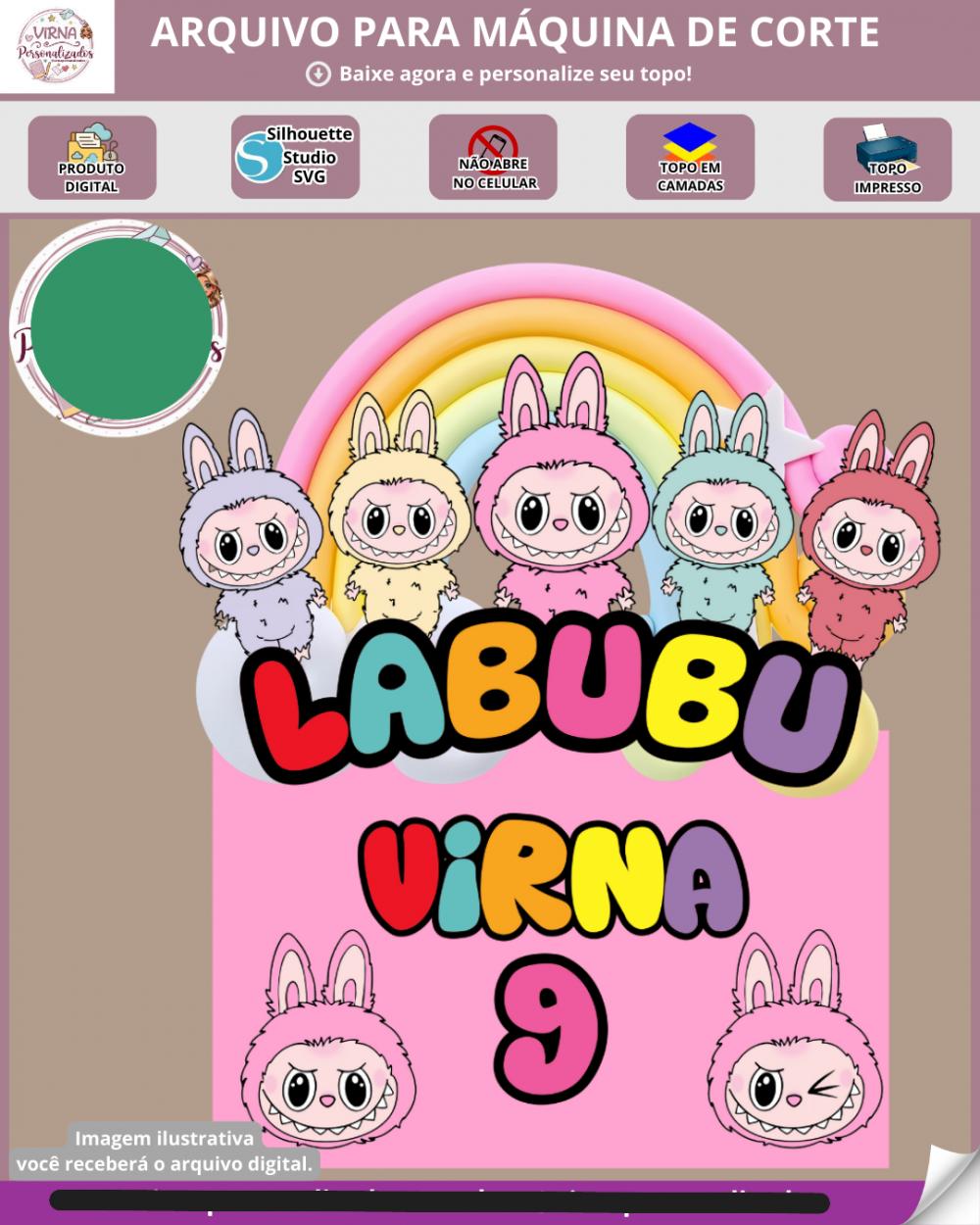 Arquivo de Corte Topo de Bolo  - Labubu