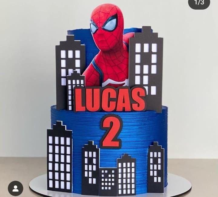 Arquivo de Corte Topo de Bolo  -   Homem Aranha