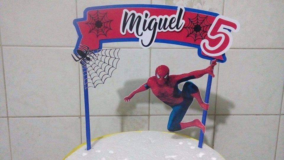 Arquivo de Corte Topo de Bolo  -   Homem Aranha