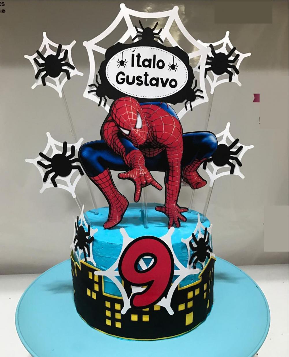 Arquivo de Corte Topo de Bolo  -   Homem Aranha