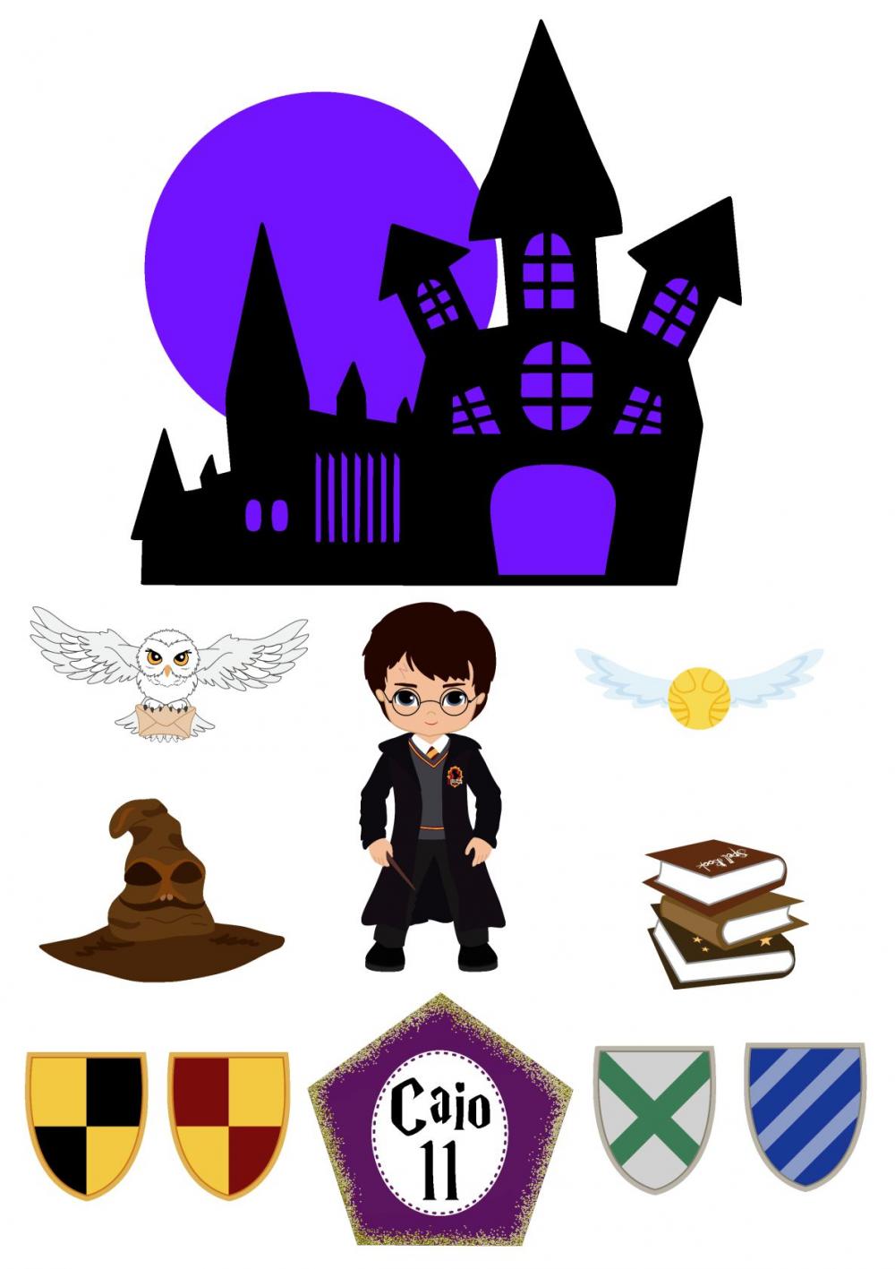 Arquivo de Corte Topo de Bolo  -     Harry Potter