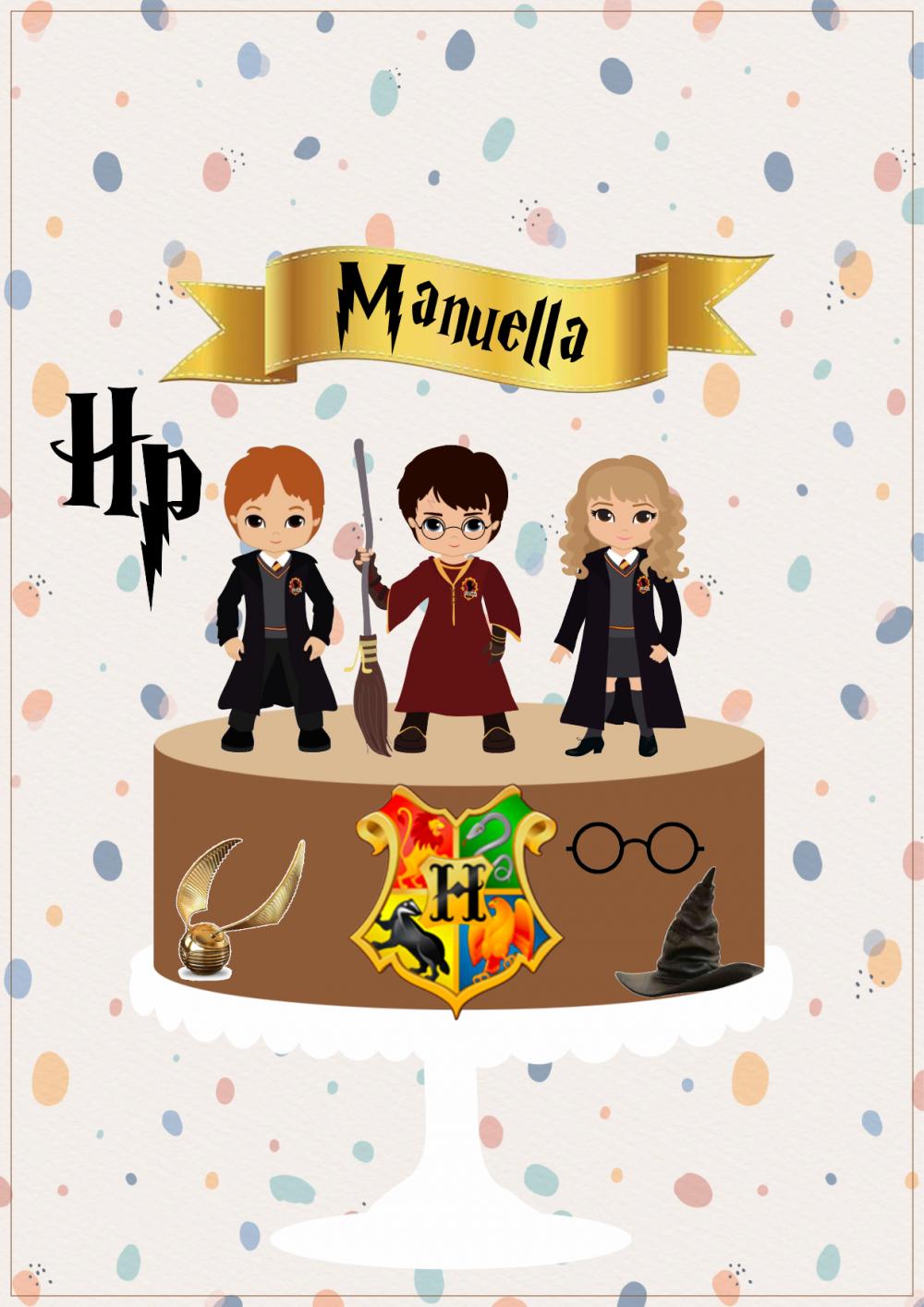 Arquivo de Corte Topo de Bolo  -     Harry Potter