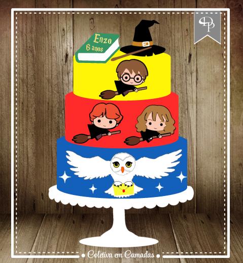 Arquivo de Corte Topo de Bolo  -     Harry Potter