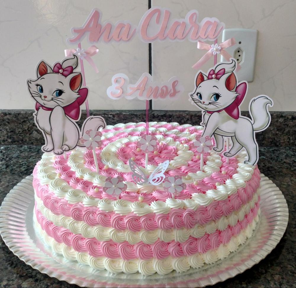 Arquivo de Corte Topo de Bolo  - Gatinha Marie