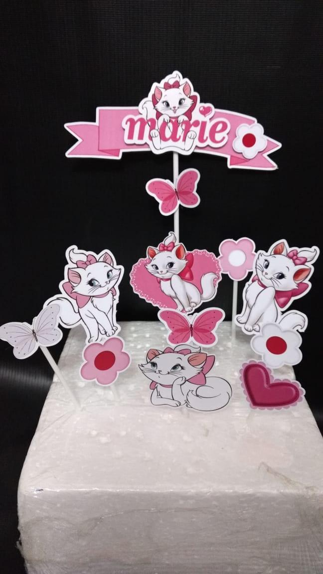 Arquivo de Corte Topo de Bolo  - Gatinha Marie