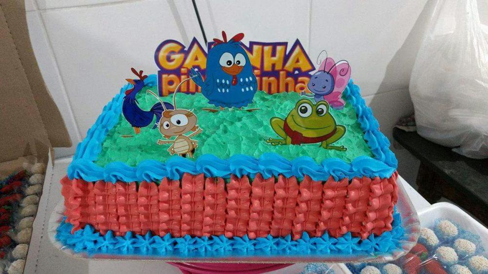 Arquivo de Corte Topo de Bolo  - Galinha Pintadinha