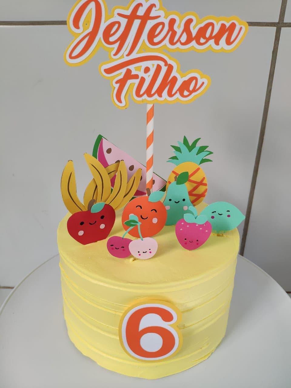 Arquivo de Corte Topo de Bolo  -  Frutas