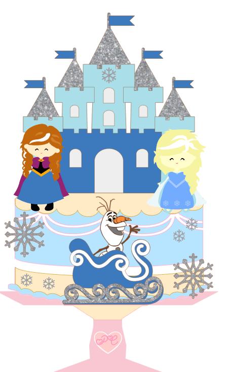 Arquivo de Corte Topo de Bolo  -  Frozen