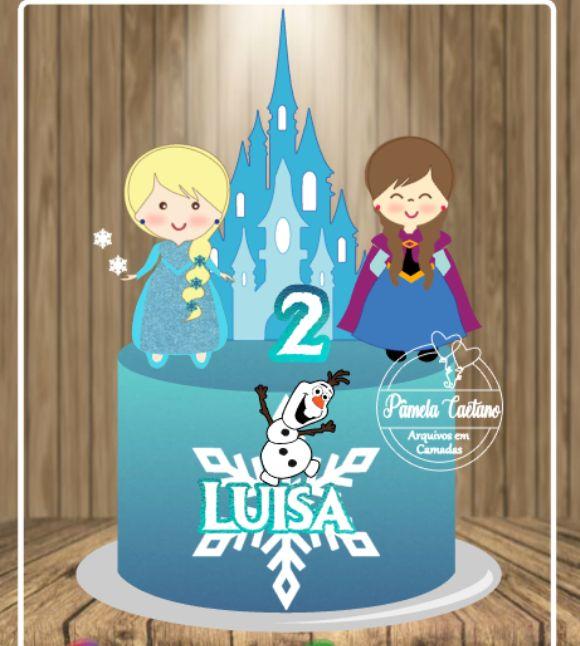 Arquivo de Corte Topo de Bolo  -  Frozen