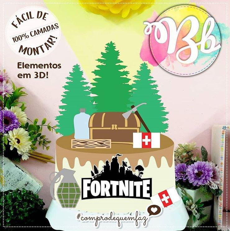 Arquivo de Corte Topo de Bolo  -   Fortnite