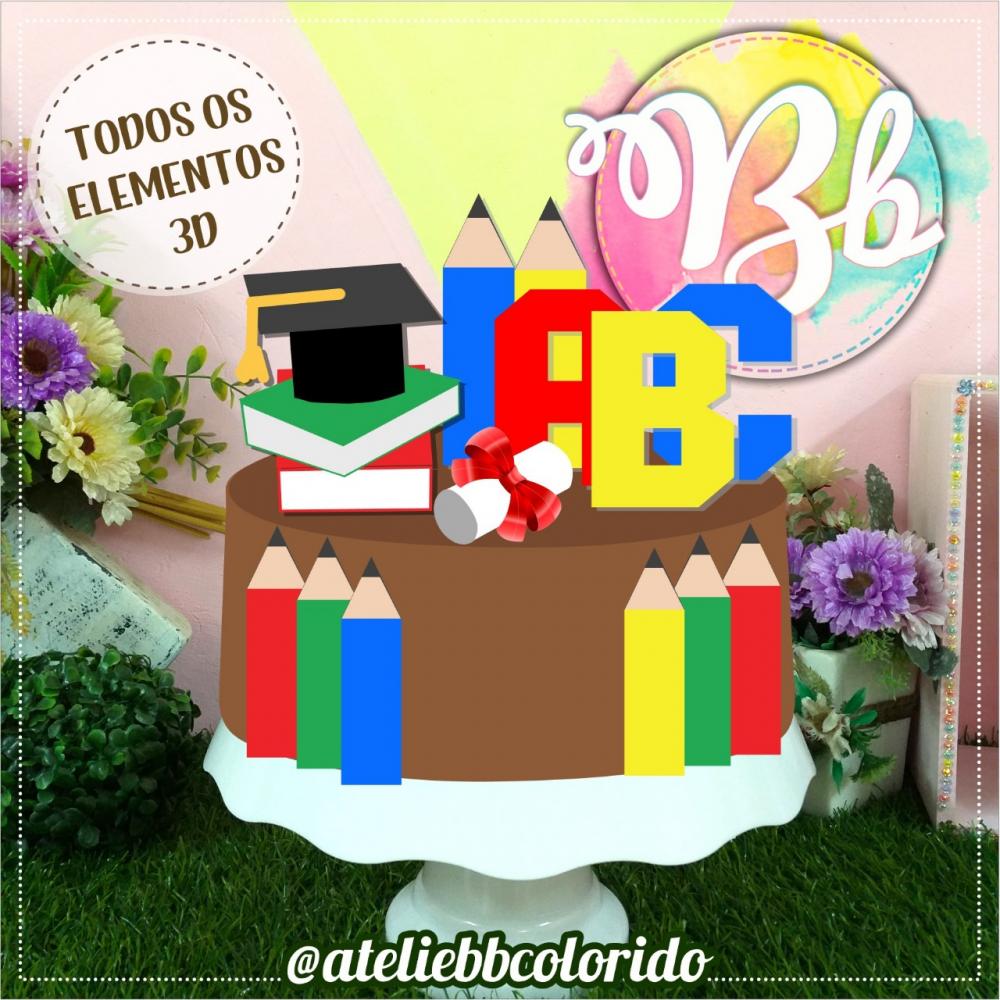 Arquivo de Corte Topo de Bolo  -   Formatura