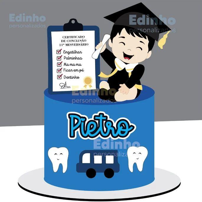 Arquivo de Corte Topo de Bolo  -   Formatura