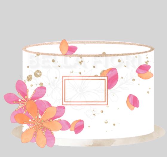 Arquivo de Corte Topo de Bolo  -   Floral