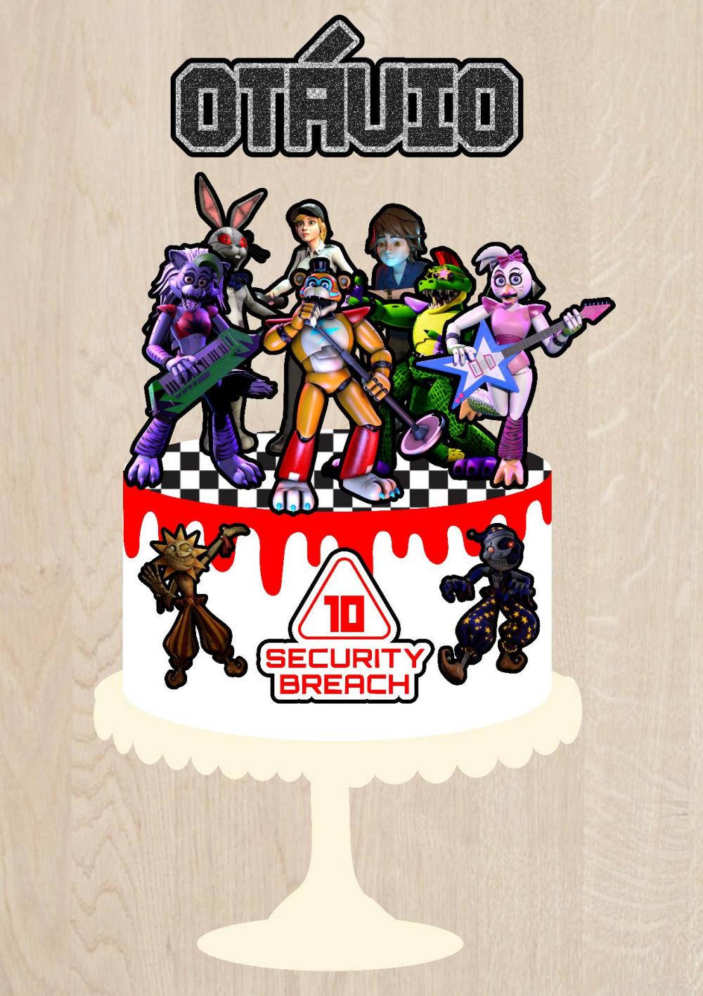 Arquivo de Corte Topo de Bolo  -  Five Nights At Freddy's