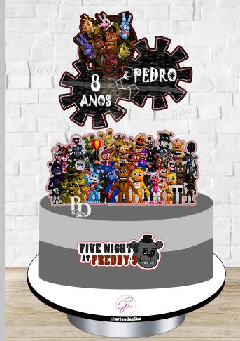 Arquivo de Corte Topo de Bolo  -  Five Nights At Freddy's