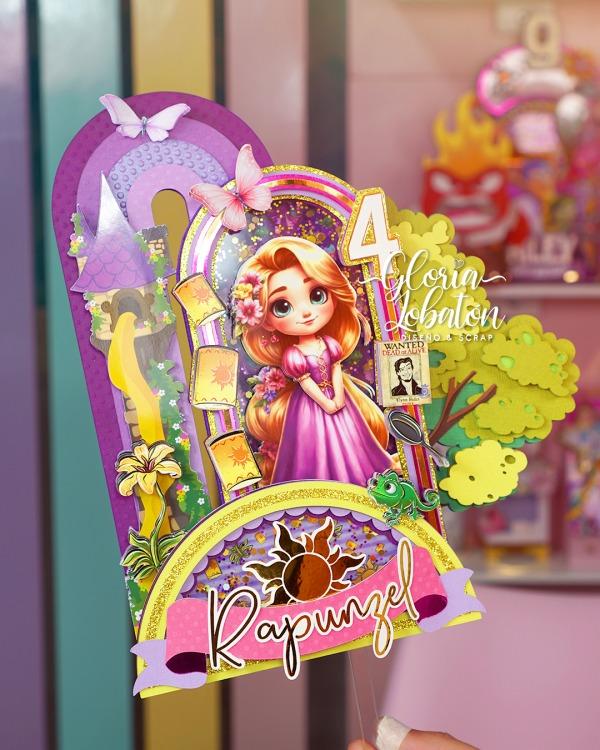 Arquivo de Corte Topo de Bolo  - Enrolados  Rapunzel