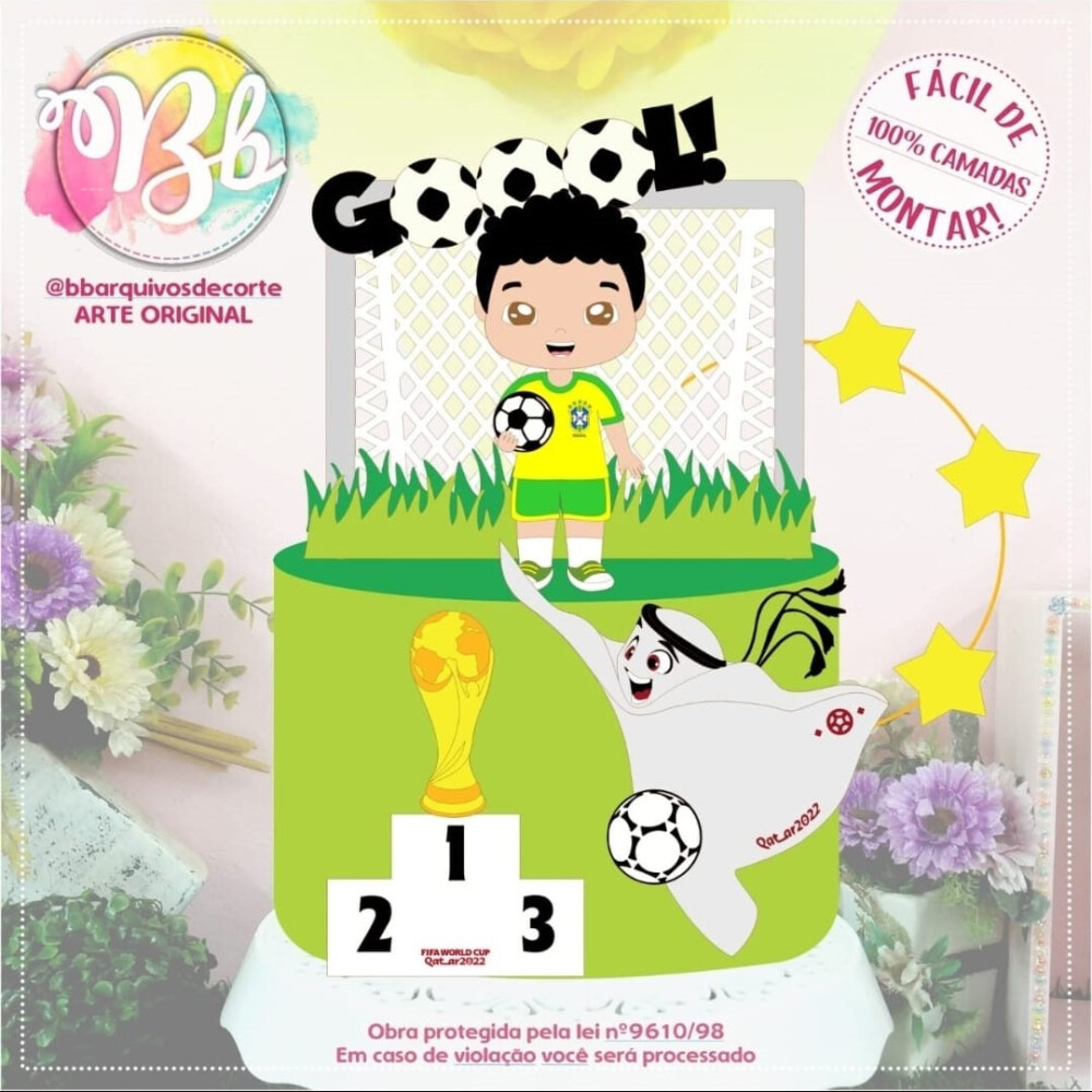 Arquivo de Corte Topo de Bolo  - Copa do Mundo