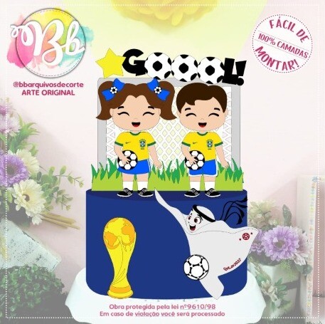 Arquivo de Corte Topo de Bolo  - Copa do Mundo