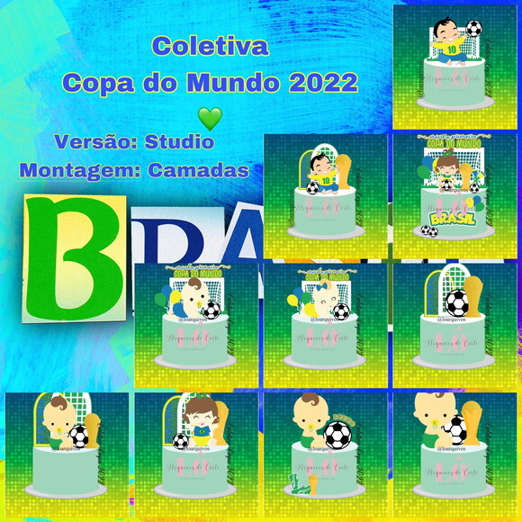 Arquivo de Corte Topo de Bolo  - Copa do Mundo