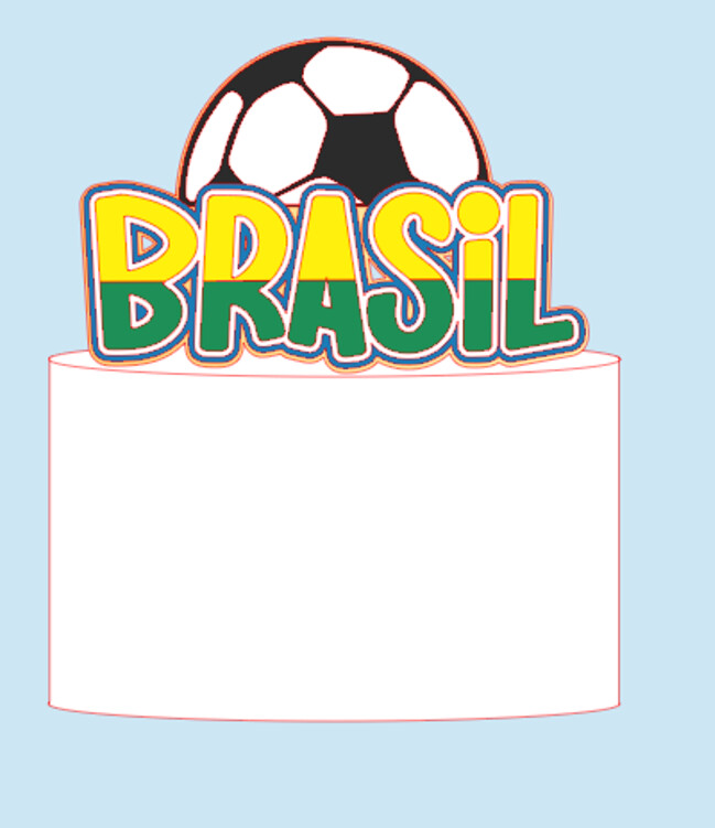 Arquivo de Corte Topo de Bolo  - Copa do Mundo