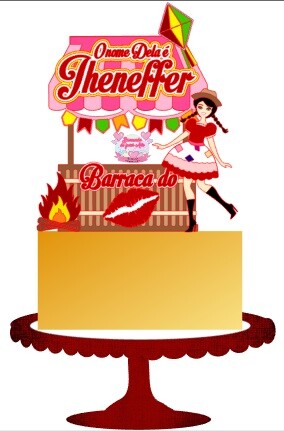 Arquivo de Corte Topo de Bolo  - Festa Junina