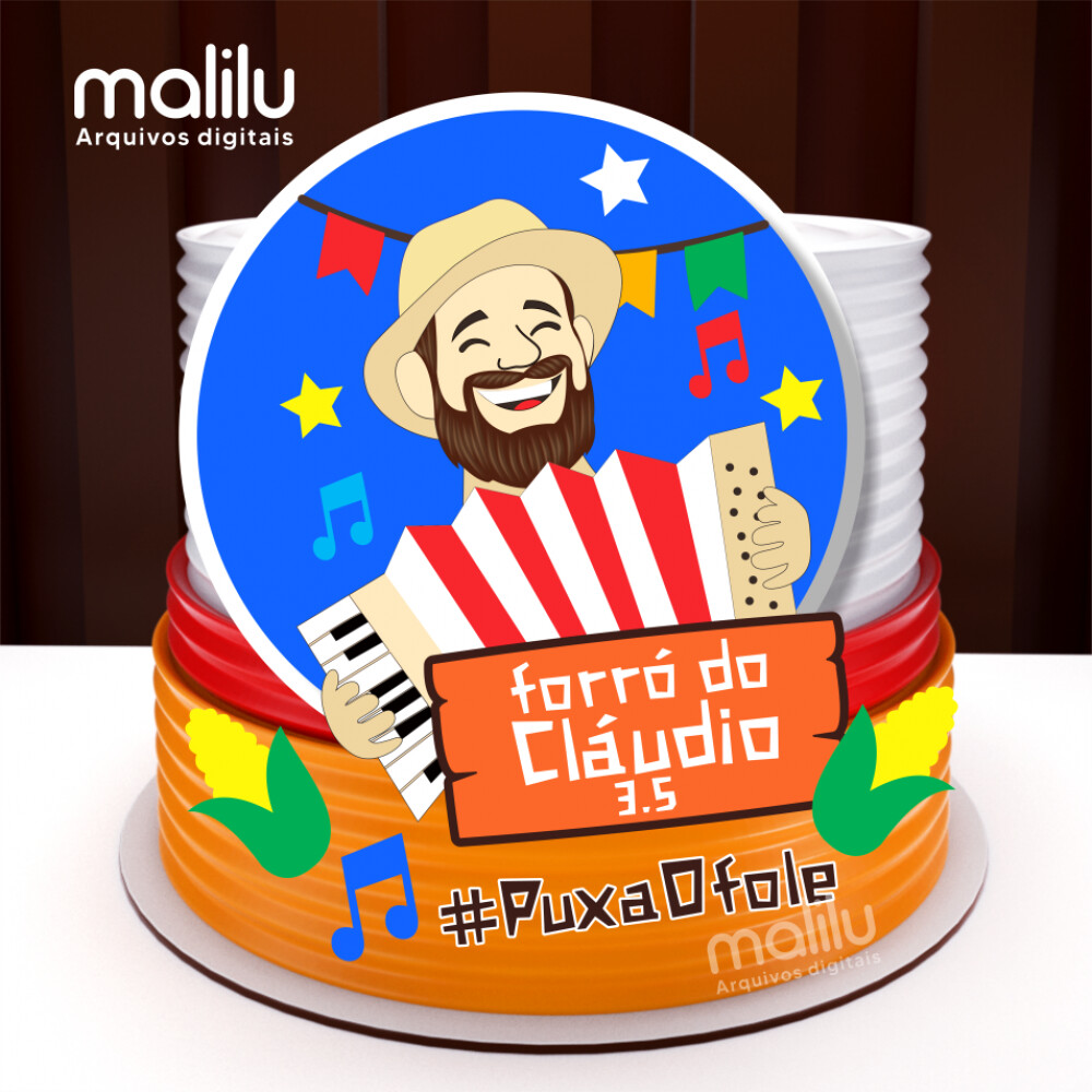 Arquivo de Corte Topo de Bolo  - Festa Junina