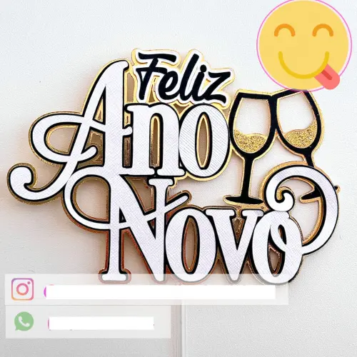 Arquivo de Corte Topo de Bolo - Ano Novo