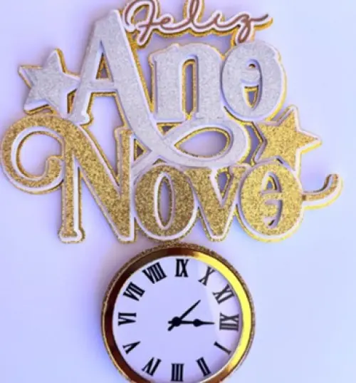 Arquivo de Corte Topo de Bolo - Ano Novo / Feliz 2026