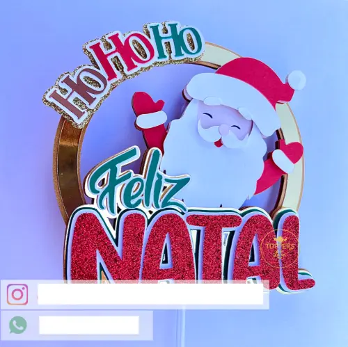Arquivo de Corte Topo de Bolo - Natal