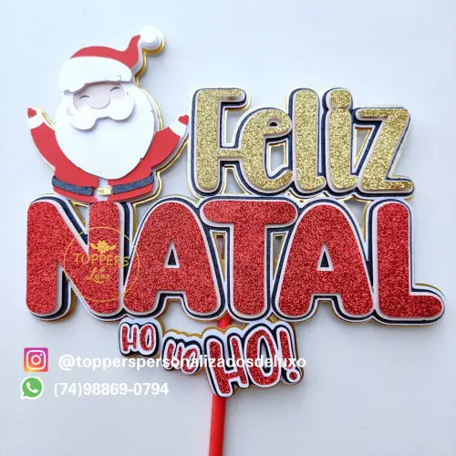Arquivo de Corte Topo de Bolo - Natal
