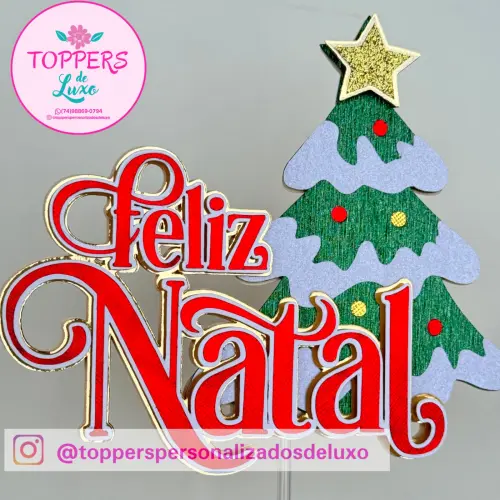 Arquivo de Corte Topo de Bolo - Natal