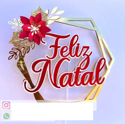 Arquivo de Corte Topo de Bolo - Natal